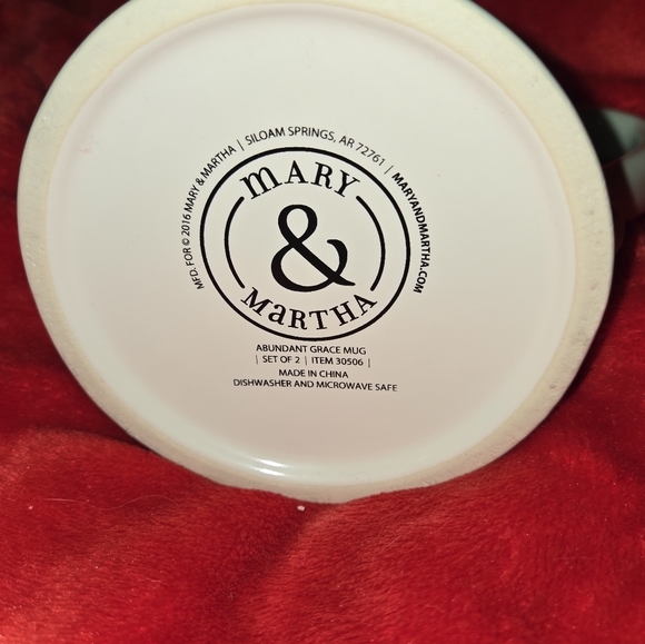 Mary & Martha Abundant Grace tea Coffee Mug Cup Mint Green - Picture 3 of 3
